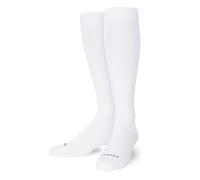 Comrad Knee High Compression Socks for Women and Men - Premium Support Socks for Pregnancy, Nurses, Athletes, and More, White, L