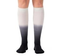Comrad Knee High Compression Socks for Women and Men - Premium Support Socks for Pregnancy, Nurses, Athletes, and More, Black Ombre, Small