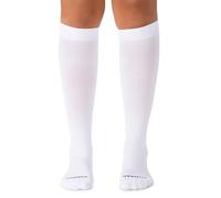 Comrad Knee High Compression Socks for Women and Men - Premium Support Socks for Pregnancy, Nurses, Athletes, and More, White, M