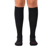 Comrad Recycled Cotton Knee High Socks - 15-20mmHg Graduated Compression Socks - Soft & Breathable Support Socks, Unisex, Black Confetti, L