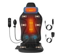 comrelax Vibration Back Massager with Heat for Chair, Massage Chair Pad with Waist Cooling & Neck Support, Seat Massager for Seniors, Office Workers, Fatigue & Pain Relief in Office, Home, Ideal Gift