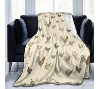COMRTL Flannel Fleece Throw Blanket Bed Blanket Art Chicken Animal Painting Micro Fleece Blanket Warm Soft Lightweight Cozy Microfiber Blanket Throw for Bed Couch Sofa All Seasons
