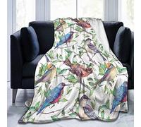COMRTL Flannel Fleece Throw Blanket Bed Blanket Cute bird Micro Fleece Blanket Warm Soft Lightweight Cozy Microfiber Blanket Throw for Bed Couch Sofa All Seasons