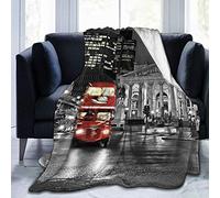 COMRTL Flannel Fleece Throw Blanket Bed Blanket London Bus Micro Fleece Blanket Warm Soft Lightweight Cozy Microfiber Blanket Throw for Bed Couch Sofa All Seasons