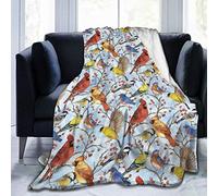COMRTL Flannel Fleece Throw Blanket Bed Blanket Small and small bird Micro Fleece Blanket Warm Soft Lightweight Cozy Microfiber Blanket Throw for Bed Couch Sofa All Seasons