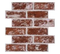 COMSTICKC 3D Faux Brick Wall Panel Self Adhesive,10 Pcs 12"X12" Lightweight Thin PVC Decorative Wall Tiles Fake Brick for Quick DIY Wall Decor,Paintable