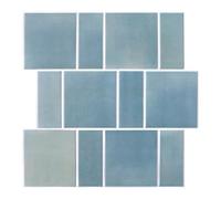 COMSTICKC 3D Stick on Tile, 3D Wall Sticker, Matte Blue,10 Sheets 30X 30cm, UrltraLight PVC Self Adhesive Tiles for Kitchen Backsplash, Bathroom, Living Room, Bedroom, RV Wall Decor