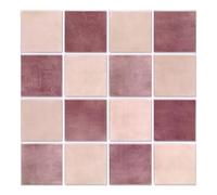COMSTICKC 3D Stick on Wall Tiles Sticker, Matte Pink, 10 Sheets 30X 30 CM UrltraLight PVC Square Self Adhesive Tiles for Kitchen Backsplash, Bathroom, Living Room, Bedroom Wall Decor