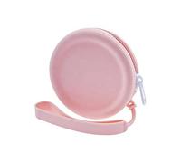 COMSY Women's Mini Coin Purse Wallet Silicone Small Round Coin Purses Small Earphone Pouch Change Purse Coin Wallet Lovely Hand Held Water Resistant Data Cable Bag,Pink