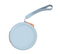 COMSY Women's Mini Coin Purse Wallet Silicone Small Round Coin Purses Small Earphone Pouch Change Purse Coin Wallet Lovely Hand Held Water Resistant Data Cable Bag,Sky Blue