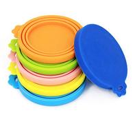 Comtim Pet Can Covers/6 Pack Silicone Dog Cat Food Can Lids/Universal Size Fit Most Standard Size Cans