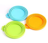 Comtim Pet Food Can Cover Silicone Can Lids for Dog and Cat Food(Universal Size,One fit 3 Standard Size Food Cans),Multi-colored
