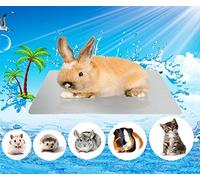 Comtim Rabbits Cooling Mat, Self Cooling Mat Pad for Hamster Guinea Pig Chinchilla Bunny Kitten Cat and Other Small Animals, Pet Cool Plate Ice Bed, Rapid Cooling - Perfect for Hot Summer Weather, L