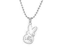 COMTRUDE Lil-Peep Necklace Stainless Steel Rapper Pendant Gifts for Young Singer Fans (Silver), 23.6 inches, Stainless Steel