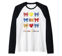 Comunidad Valenciana Coquette Bow Girls Raglan Baseball Tee