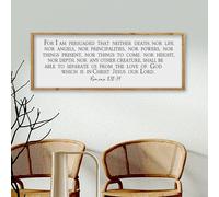 comurdyo For I am Persuaded Wall Decor Art 32"×12" Romans 8:38-39 Bible Verse Sign Scripture Christian Large Wood Framed Wall Hanging (Wood)