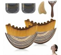 COMVASTARS 4 x Face Brushes, Lymphatic Brushes, Face, Lymphatic Drainage Massager, Dry Brush, Chin and Jaw Shaping, Ergonomically Designed to Adapt to the Skin