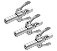 COMVIEE Grease Gun Coupler, Double Handle Quick Lock Release Grease Tips Ends Couplers, Rated 10,000 PSI, Compatible with All Grease Guns 1/8" NPT Fittings, 3-PCS