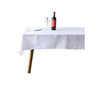 COMVIP Home Square Rectangular Polyester Tablecloth Party Table Cover White 3.2x3.2m