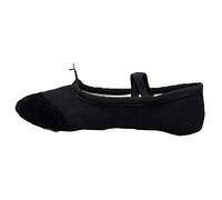 COMVIP Kids Women Retro Ballet Slipper Yoga Dance Shoes Black 7 UK Child