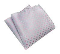 COMVIP Men Polka Dot Polyester Suit Pocket Square Handkerchief Hanky Light Grey