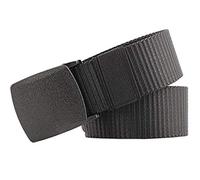 COMVIP Men Women Adjustable Canvas No Holes Slide Alloy Buckle Pant Belt Black