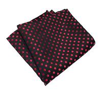 COMVIP Men's Polka Dot Polyester Suit Pocket Square Handkerchief Hanky Black