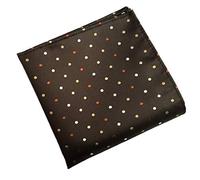 COMVIP Men's Polka Dot Polyester Suit Pocket Square Handkerchief Hanky Coffee