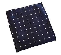 COMVIP Men's Polka Dot Polyester Suit Pocket Square Handkerchief Hanky Navy