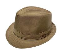COMVIP Trilby Gangster Fedoras Panama Jazz Hat Short Brim Cotton Bowler Hats for Men/Women