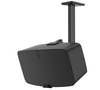 ComVome Ceiling Mount for Sonos Five & Sonos Play 5 Gen 2 Wall Mount, Adjustable Tilt & Swivel, Heavy Duty Metal Material Up to 30 Lbs, With Anti-Scratch Pads, Wall Fixings Included, Black
