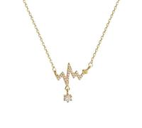 ComWarmer Pendant Necklace for Women Girls Mermaid Tail/Bow Tassel/Heart/Peach Blossom/Cat's Eye Clover/Butterfly/Moon, Stainless Steel, artificial stone