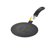 ComwithSafe Induction Adaptor 20 cm, Removable Insulated Handle, Does Not Change Colour After Use, Heat Distributor Plate with Black High Temperature Coating, Induction/Gas Relay Disc