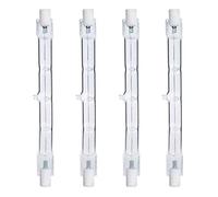 Comyan 300W Equivalent R7s Linear Halogen Floodlight 4650lm 2700K J118 Security Light Bulb 118mm Length, Dimmable -Warm White, 4Pack