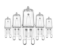 Comyan 5Pack G9 Halogen Bulbs 230V 33W (34W) 2800K Warm White 450lm Clear G9 Capsule Bulb Dimmable