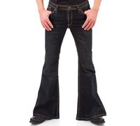 COMYCOM Men's Flared Jeans Star Roots in Dark Blue