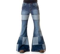 Comycom Star Deja-VU Men's Mega Flared Trousers, blue, 36 W/32 L