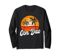 Con Dao Retro Sunset Design Vietnamese Beach Long Sleeve T-Shirt