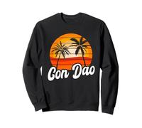 Con Dao Retro Sunset Design Vietnamese Beach Sweatshirt