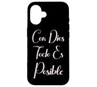 Con Dios Todo Es Posible Christian Bible Mujer Amor Spanish Case for iPhone 16