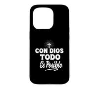 Con Dios Todo Es Posible - Christian Jesus Faith Love Cross Case for iPhone 15 Pro