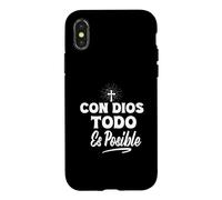 Con Dios Todo Es Posible - Christian Jesus Faith Love Cross Case for iPhone X/XS