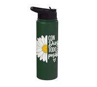 Con Dios Todo ES Posible Christian Spanish Daisy Flower God Stainless Steel Insulated Water Bottle