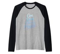 Con Dios Todo ES Posible Funny Spanish Saying Raglan Baseball Tee
