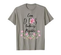 Con Dios Todo ES Posible Shirt Christian Spanish for Womens T-Shirt