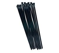 CON:P B20452 Reusable Cable Ties, Black, 7.5 x 300 mm, Set of 50 Pieces