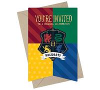 CON*QUEST Harry Potter House Banners Fill-in-the-Blank Magical Celebration Invitation & Envelope Box Set, Includes 20 Blank Invites & 20 Corresponding Envelopes, 4'' x 6'', Officially Licensed