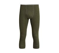 con-ta Thermal 3/4 Long Pants with Fly Long Johns for Men Warm Underwear with Natural Cotton Men's Clothing Size 5-10, Olive melange, XL