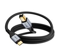 Conable USB B to USB C Cable 8FT, Braided USB C Printer Cord, USB C MIDI Cable for MacBook Pro/Air HP, Compatible with Yamaha Piano, DJ Controller, DAC, Keyboard, Printer, Scanner