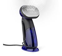 Conair 2-in-1 Handheld Clothes Steamer and Iron, Large 250ml detachable water tank, Rapid 10 second heat up, Garment Steamer, Black/Blue, GS108U, UK PLUG